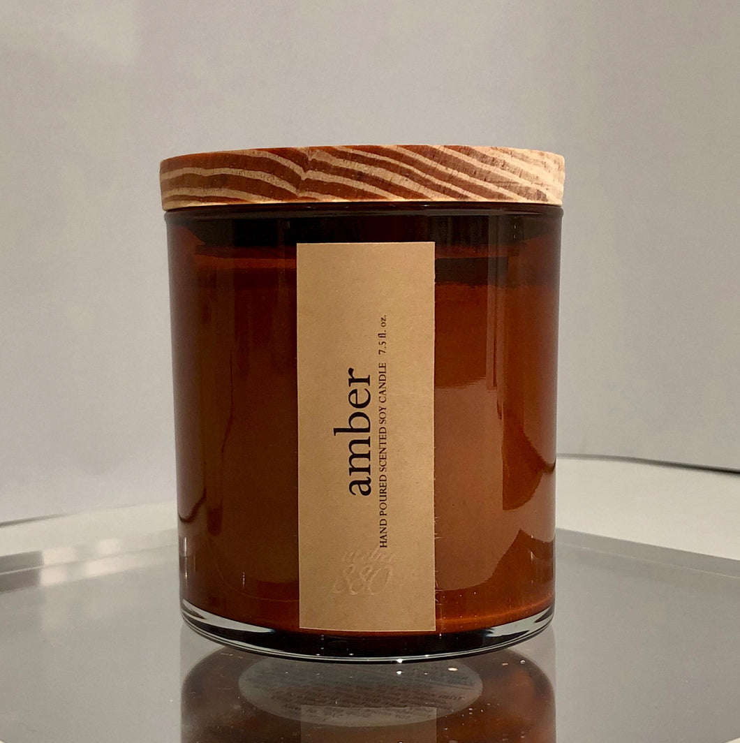 amber scented candle