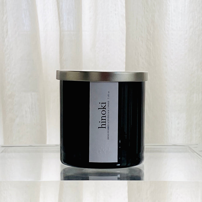 hinoki scented candle